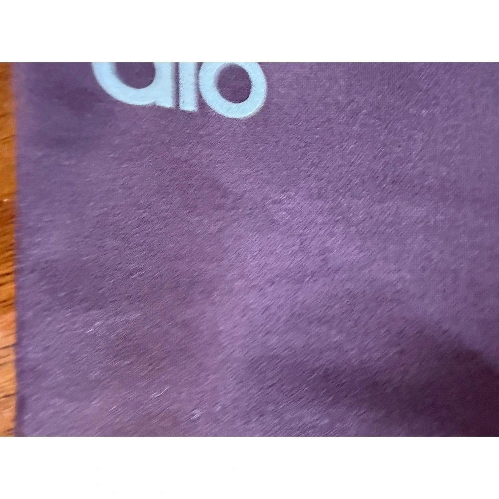Alo Yoga Womens High Waist Mesh Panel Leggings Plum Purple Athletic Pants‎ XS